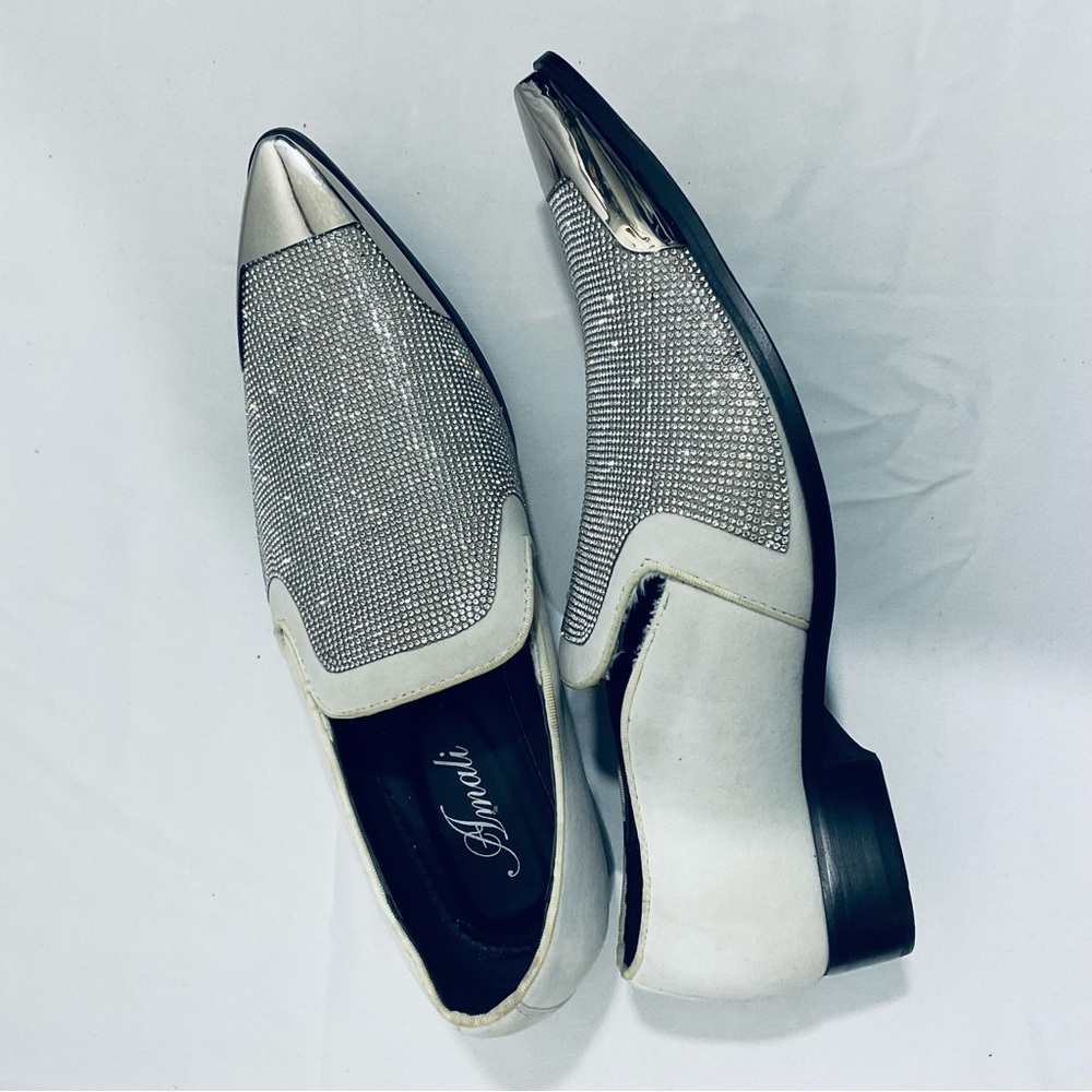 Amali Silver and Cream Loafers